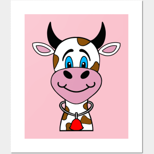 COW Lover Cute Brown Spotted Cow Posters and Art